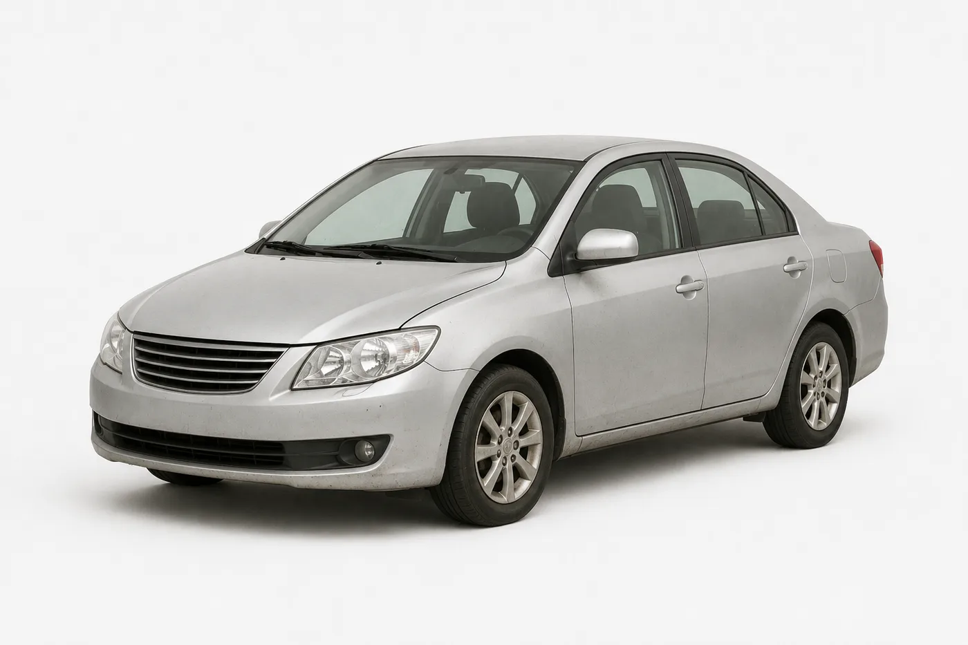 Aged silver sedan, Lot 003
