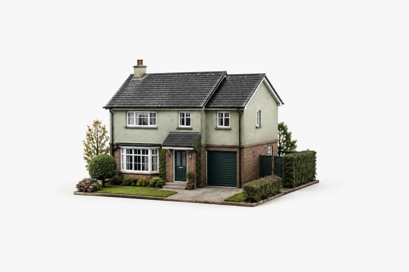 Lot 001 — a suburban house, catalogued as a collectible