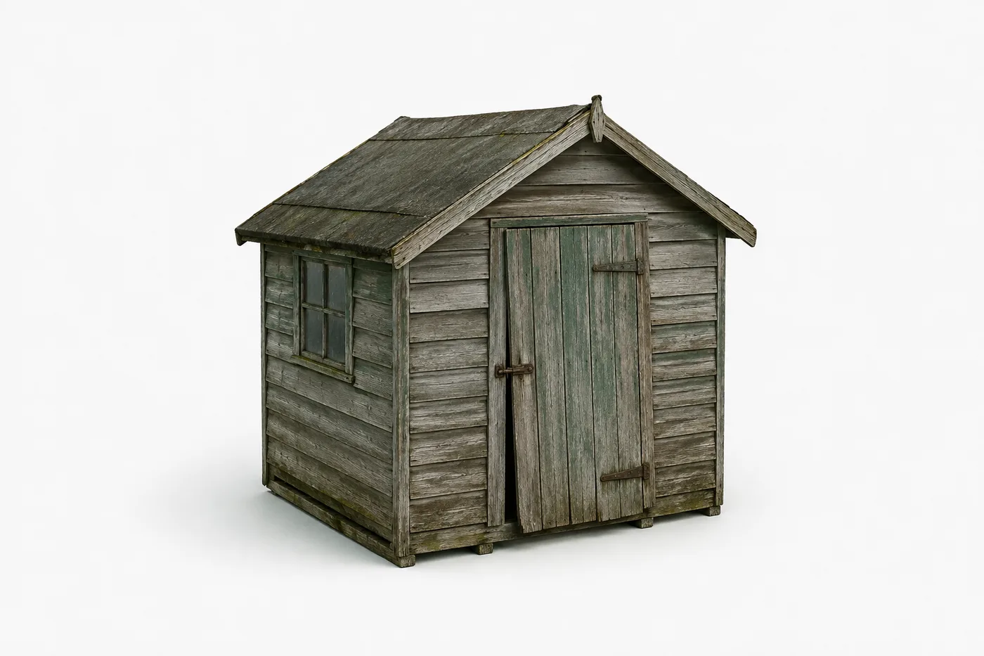 Weathered garden shed, Lot 004